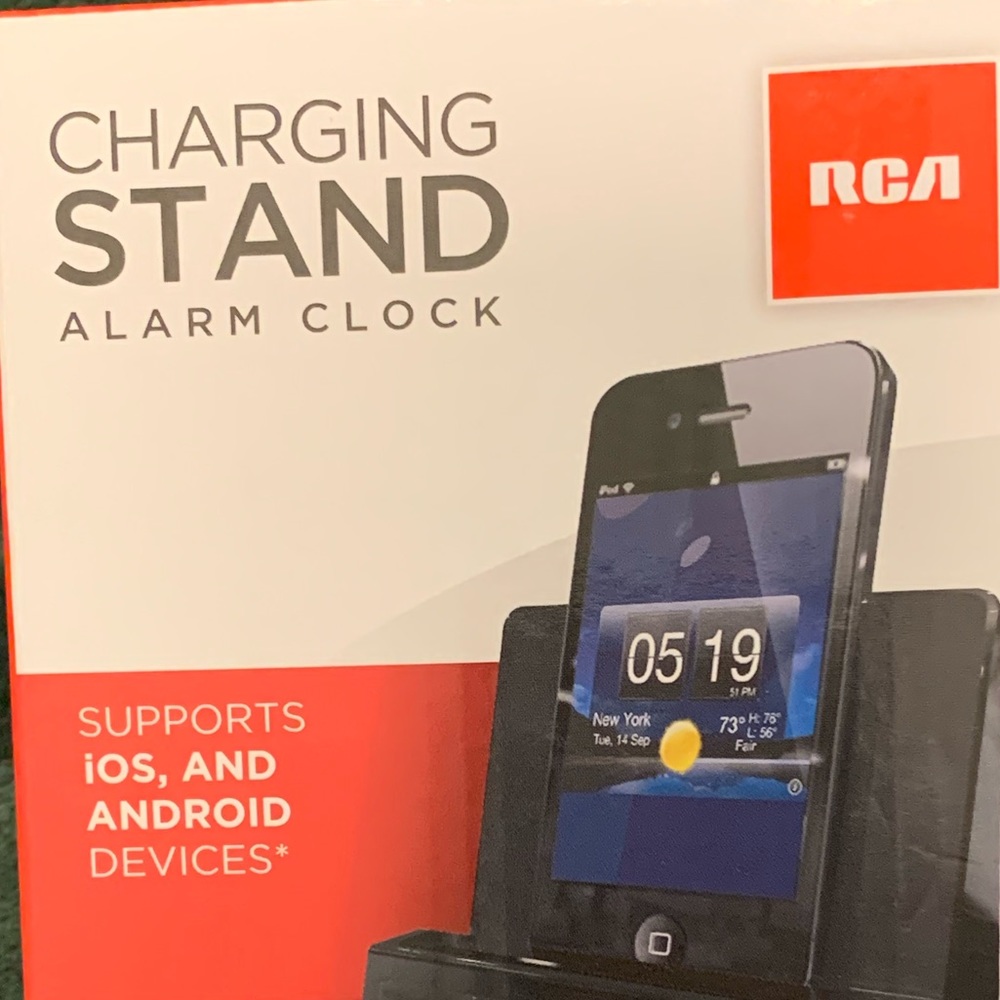 phone charging stand with alarm.